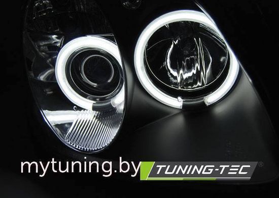 Передние фары angel eyes CCFL black для Mercedes SLK R170