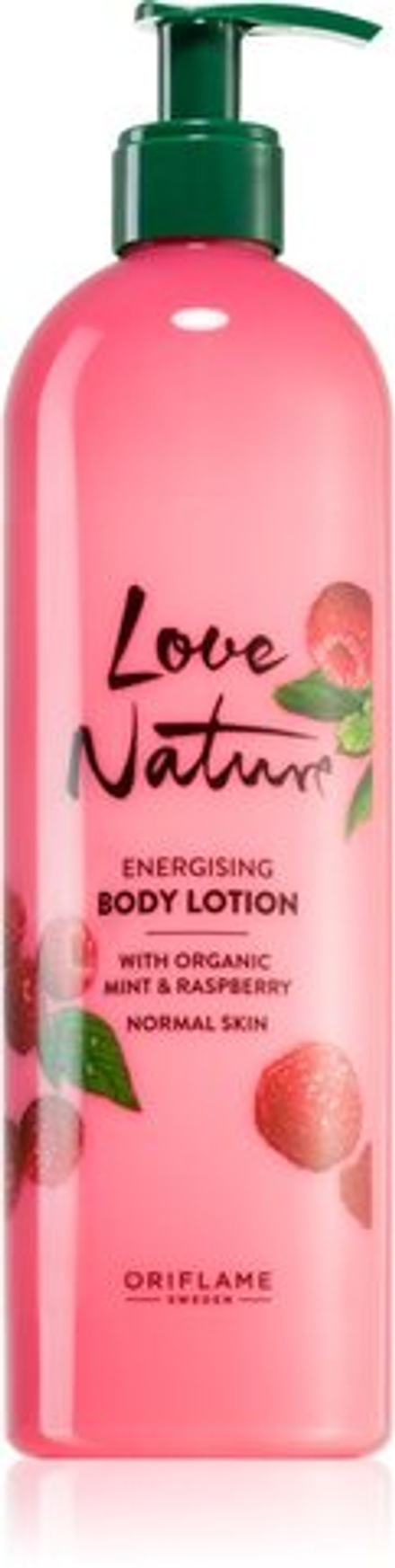 Oriflame Love Nature Organic Mint & Raspberry - бодрящее молочко для тела /   500  ml  / GTIN 2800018359361