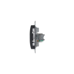 GLOSSA РОЗЕТКА компьютерная RJ45 кат. 5e, механизм, АНТРАЦИТ