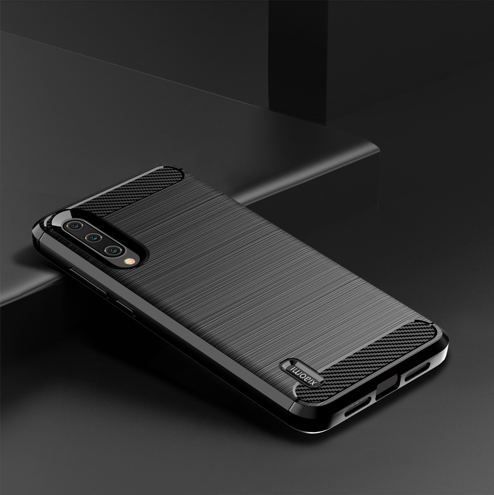 Чехол для Xiaomi Mi 9 Lite (A3 Lite, CC9) цвет Black (черный), серия Carbon от Caseport