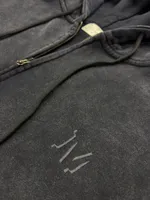 Худи Zip black/dye черное