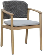 Кресло деревянное с подушкой Tagliamento Freeport, песочный, угольный, серый