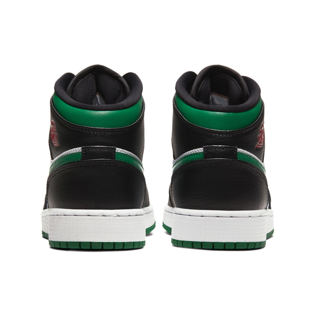 Кроссовки Air Jordan 1 Mid GS Black Pine Green
