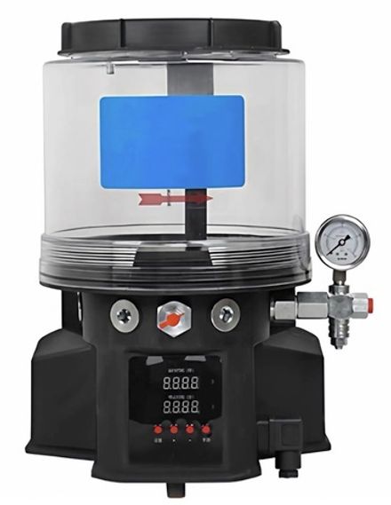 KLP-4GY-3U6-220-R-XBKZQ - Станция смазки электрическая для густой смазки, рабочее давление до 200 бар, подача 3,9 мл/мин, двигатель 220В AC, объем бака 4 литра, число выходов 3, с пультом управления