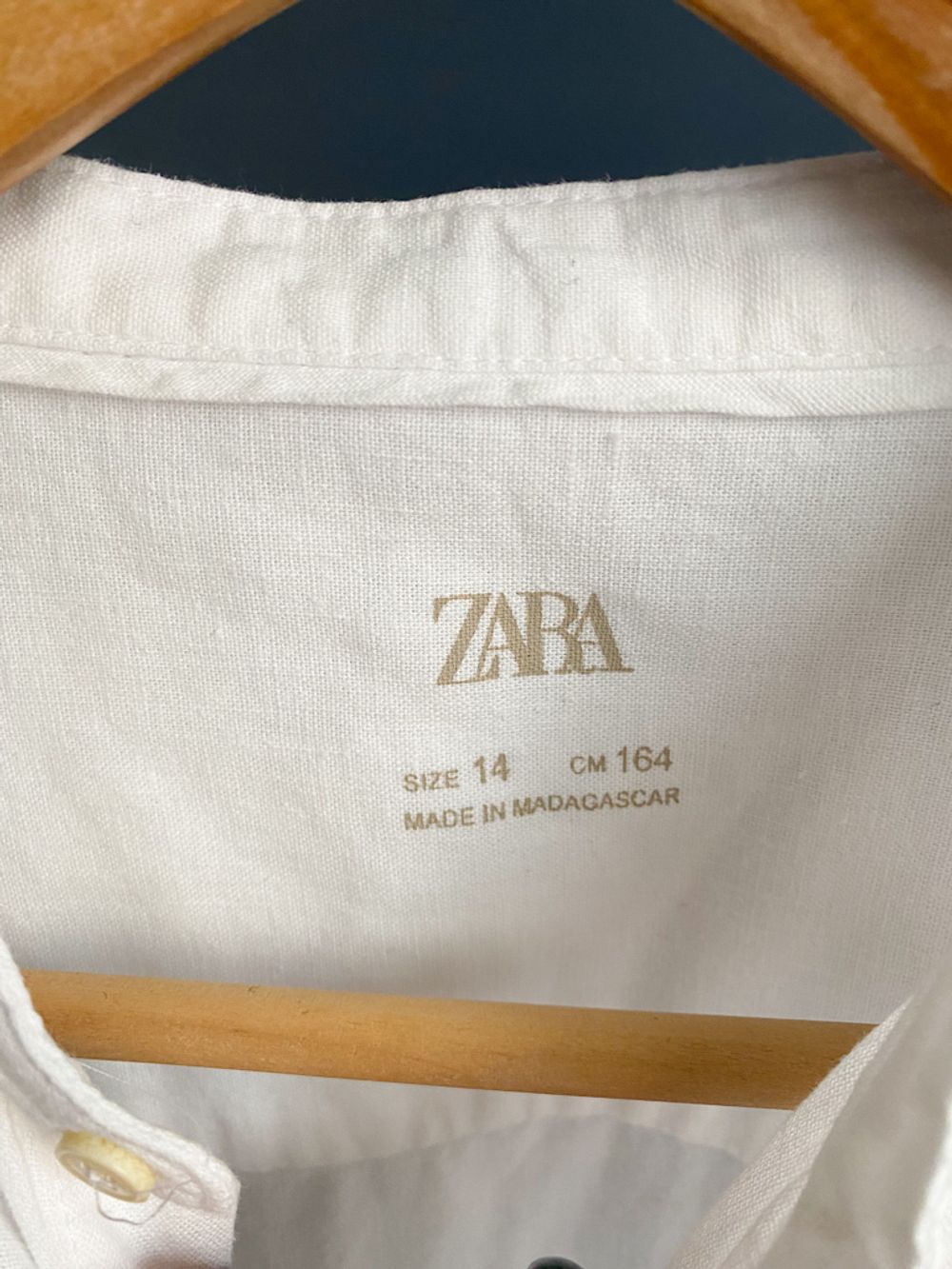 Хлопковая рубашка Zara, 164