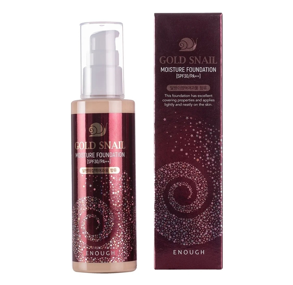 Enough Омолаживающий тональный крем с муцином Gold Snail, Spf30 Корейская косметика, 100 мл