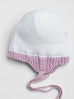 Шапка зимняя с помпоном и ушками для девочки