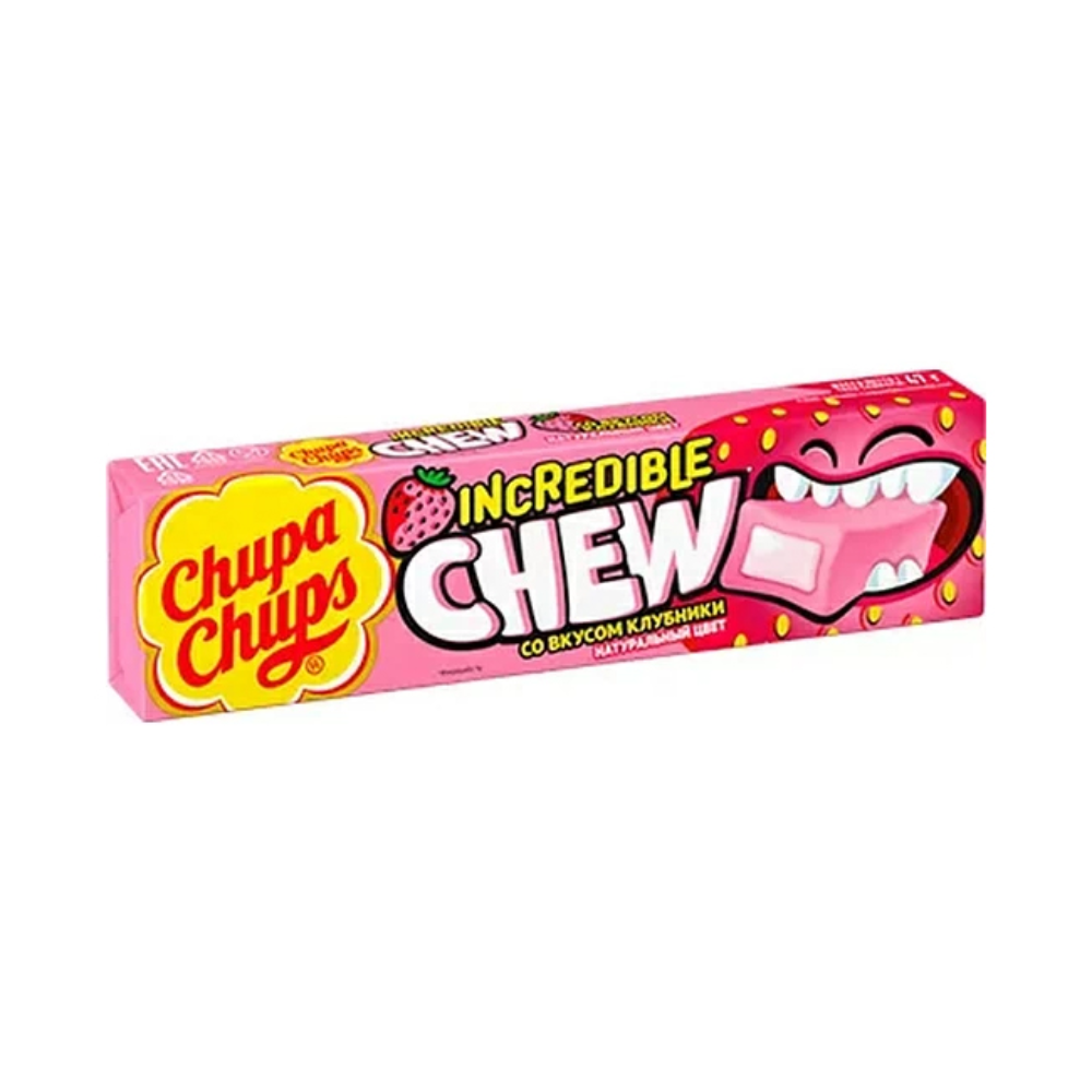 Жевательные конфеты Chupa Chups CHEW со вкусом клубники 47 гр
