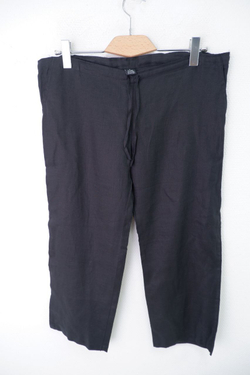 Капри черные из льна 44 размер, новые