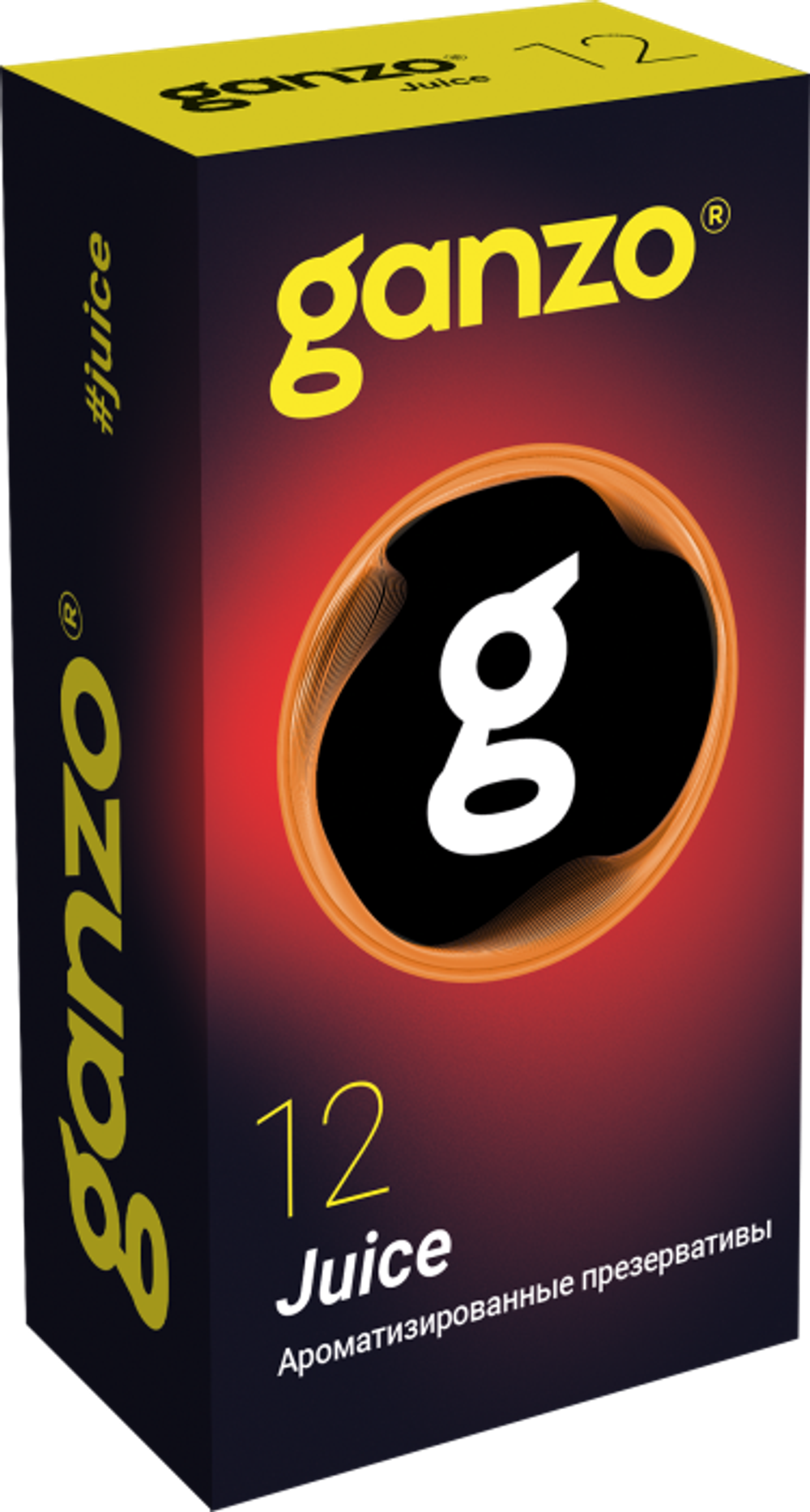 Презервативы Ganzo Juice, ароматизированные, латекс, 18 см, 12 шт