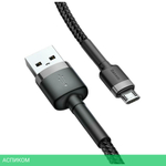 Кабель Baseus Cafule 1m Gray/Black (CAMKLF-BG1)