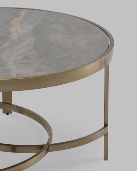 Журнальный столик Адриана 80*80 см серая керамика