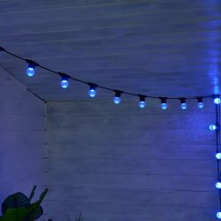 LED-D45-1W-BLUE-E27-CL-С PINEAPPLE Лампа декоративная светодиодная. Форма Ананас. прозрачная. Цвет синий. Картон. ТМ Volpe
