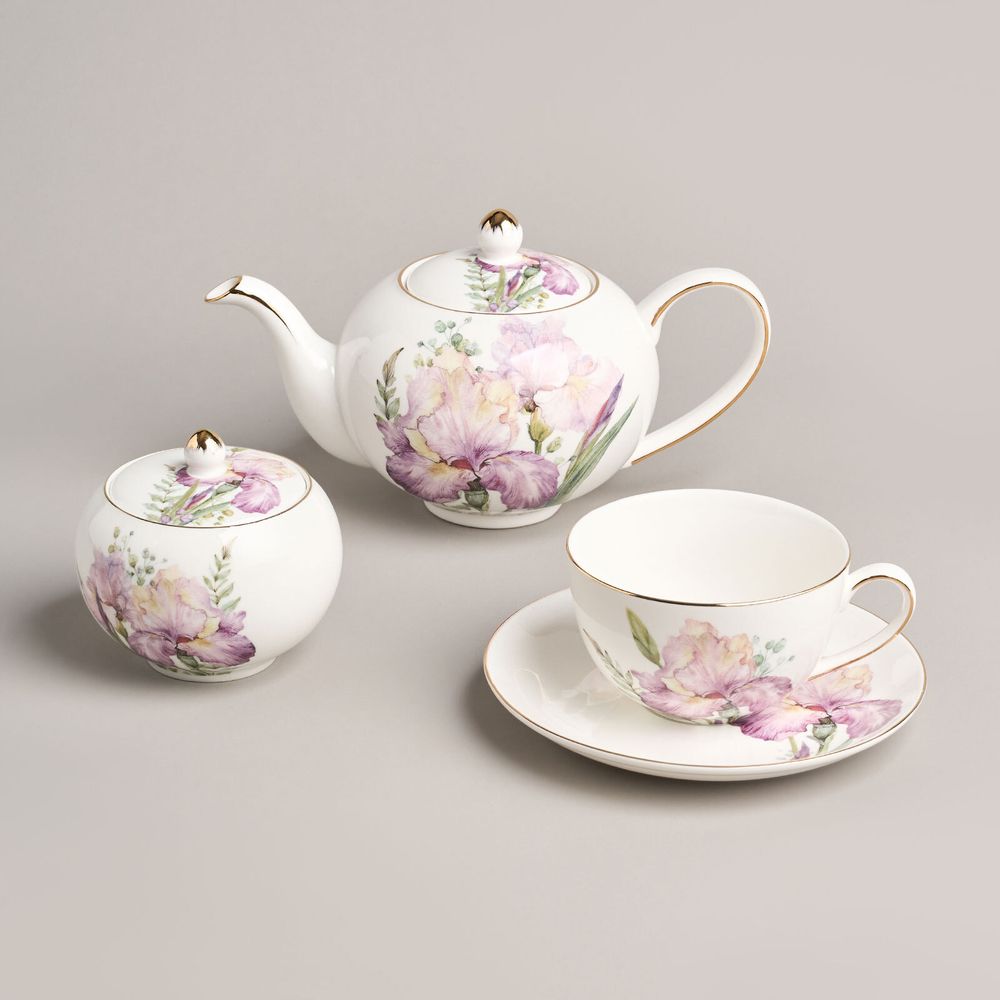 ЧАЙНЫЙ СЕРВИЗ LEFARD "IRISES" НА 6 ПЕР. 14 ПР. (КОР=2НАБ.)