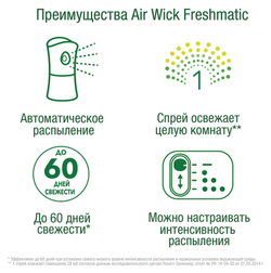 Освежитель воздуха автоматический со сменным баллоном 250 мл, AIRWICK Pure,"Океанский бриз", 230555