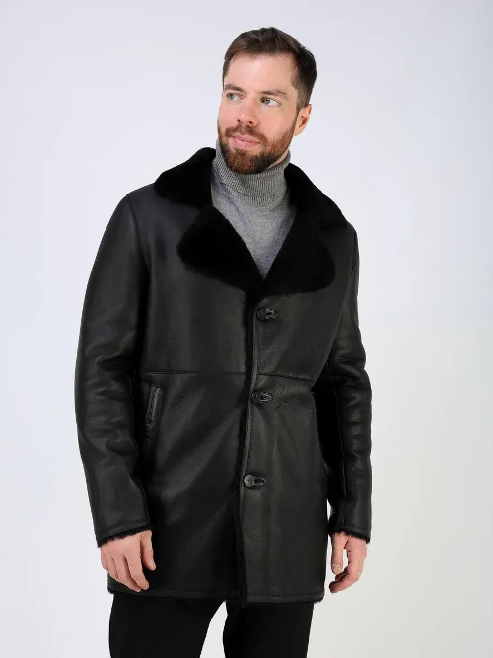 Дубленка зимняя натуральная куртка - пальто