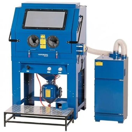 Пескоструйная камера NORDBERG NS10P с напорной системой подачи абразива и циклонной фильтрацией NS10P