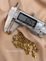 Стразы установочные (хольнитены) золотистые