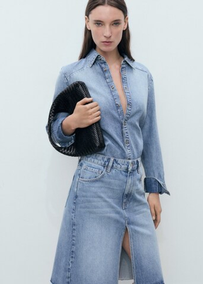 Миди-юбка из денима