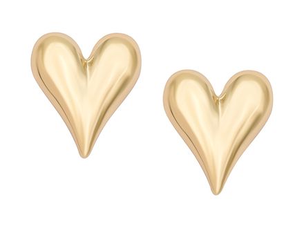 Серьги-гвоздики "Сердце" 11мм