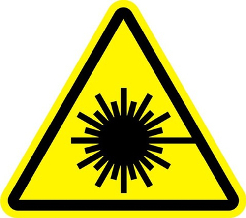 Знак "Опасность, лазерное излучение"