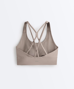 Oysho Спортивный бюстгальтер с бретелями на спине, темно-серый