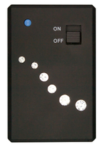 Чёрный вибромассажер G-точки CRYSTAL G-SPOT - 15 см.