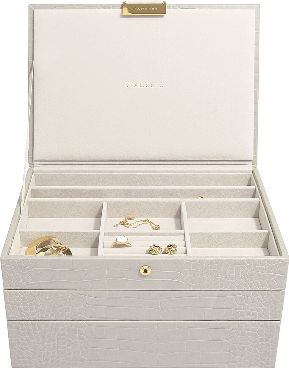 Шкатулка для украшений Stackers Classic, прямоугольная, экокожа, 25 18 см · арт. fabr 74370