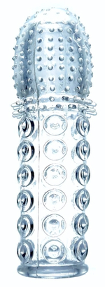 Прозрачная закрытая насадка на пенис - 13,5 см. (Цвет: прозрачный)