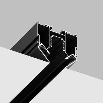 Встраиваемый магнитный трек в натяжной ПВХ потолок 2 метра CLT 0.134 01 L2000 BL чёрный Space Crystal Lux