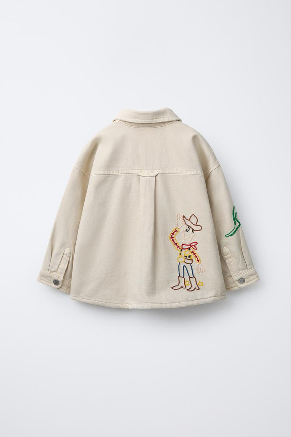 ZARA РУБАШКА-КУРТКА ИЗ САРЖИ С ВЫШИВКОЙ ИСТОРИЯ ИГРУШЕК © DISNEY PIXAR, ЭКЮ