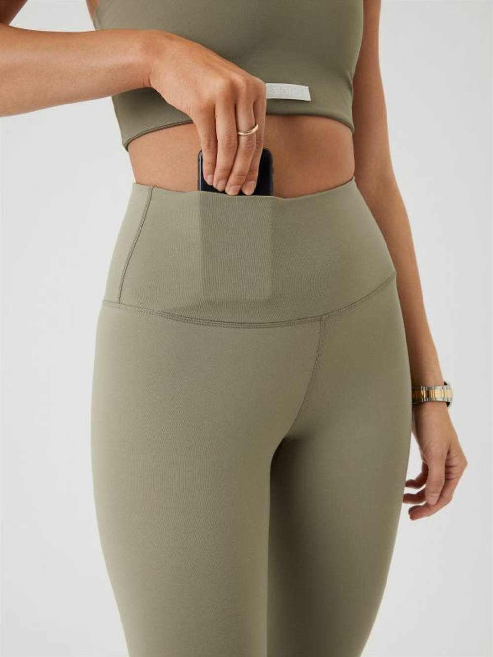 Leginsy Björn Borg Borg High Waist Comfort Tights - зеленый