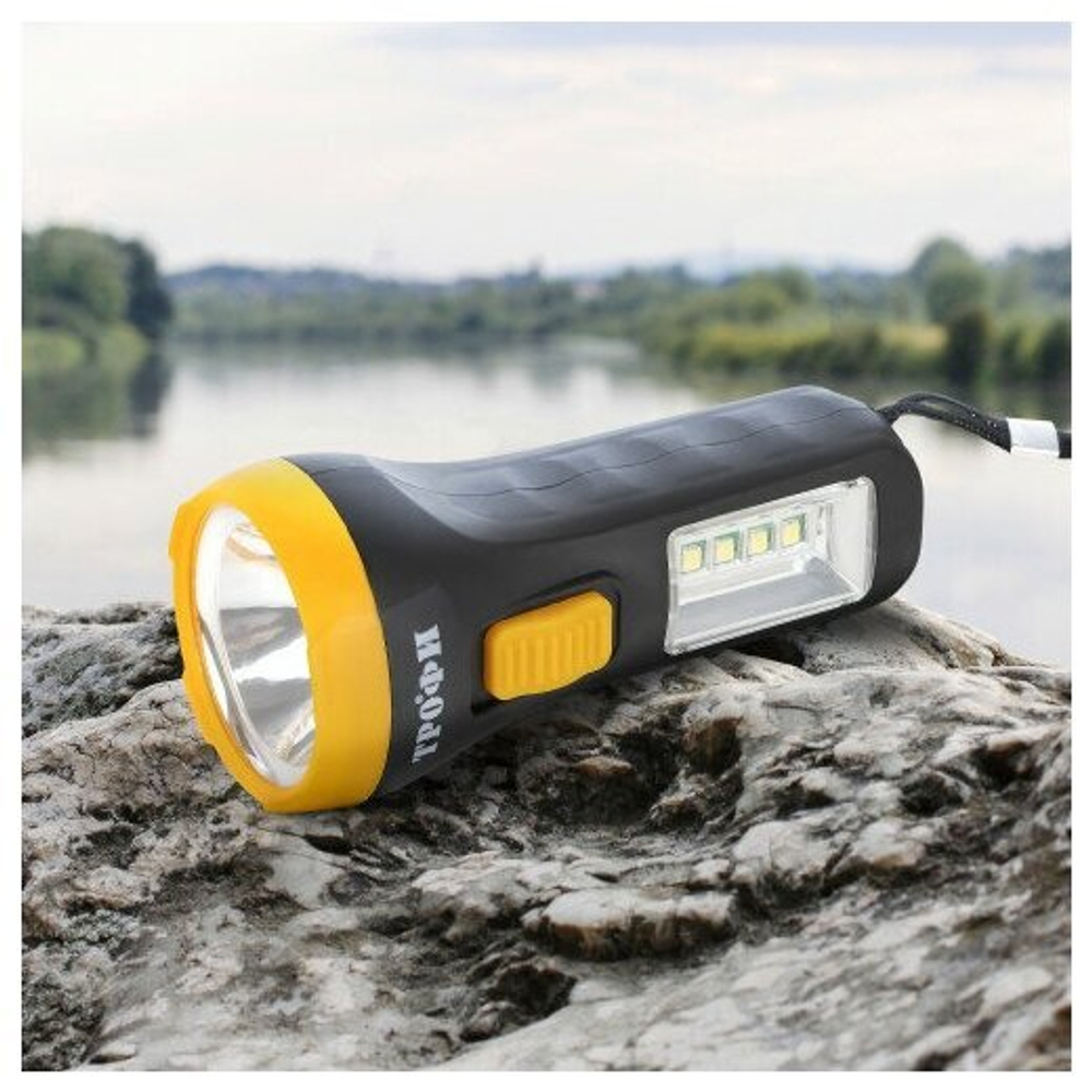 Светодиодный фонарь Трофи UB-101 универсальный на батарейках 1Вт 1 SMD+4 LED 1хAA