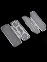 Набор стоматологических дорожных контейнеров для 1-й и 2-х зубочисток с нитью — флоссеров, белый, полупрозрачный