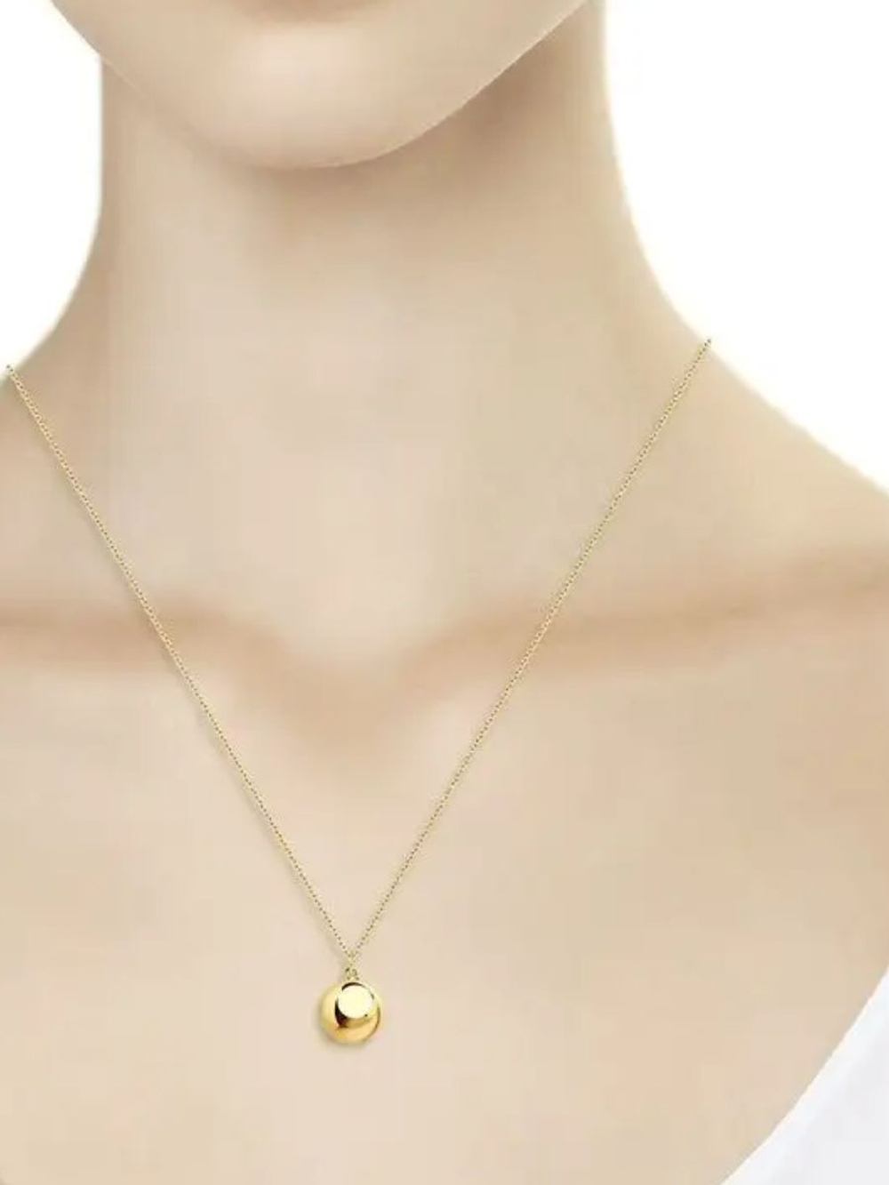 Колье с шариком из серебра