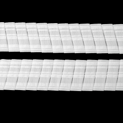 Шторная лента Oz-Is арт. 4434P для мансардных окон, правосторонняя, коэф сборки 1:2, цвет белый (ширина 80 mm)