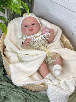 Кукла Berbesa 42см RECIEN NACIDO с пледом в пакете (5106K)