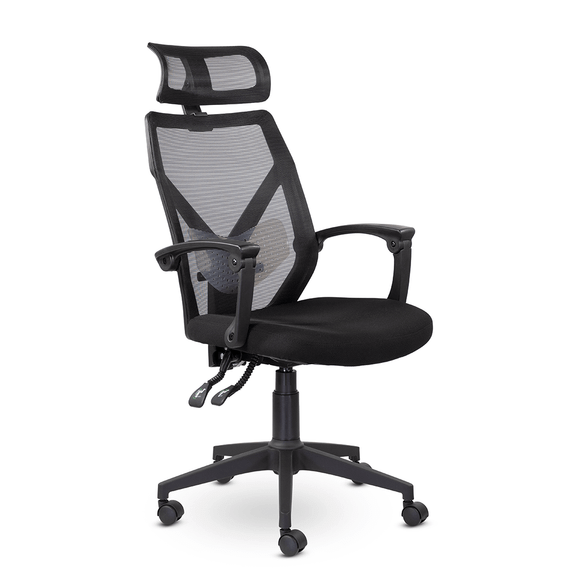 Кресло UTFC Астон М-711 с подголовником черный пластик (черный)