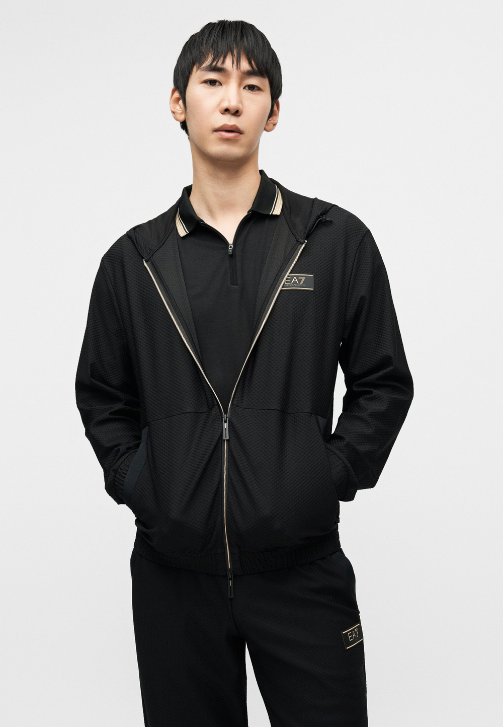 EA7 Emporio Armani Толстовка на молнии - Чёрный