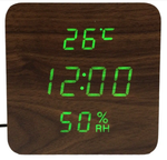 Часы VST-872S-4 Green (C/дата/деревянный корпус) USB