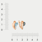 Серьги с фианитами и топазами из розового золота 585 пробы для женщин (арт. 43196300-Тп)