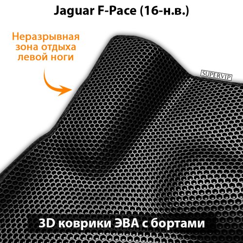 Передние автомобильные коврики ЭВА с бортами для Jaguar F-Pace (16-н.в.)