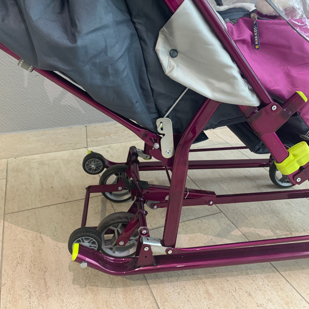 Коляска комбинированная «Ника Детям 7-6» со снеговиком орхидея (арт. НД7-6/6)