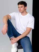 Классика М футболка оверсайз (белый) Lena Basco (Акция)