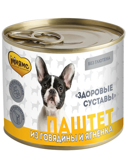 Мнямс паштет Здоровые суставы из говядины и ягненка для собак всех пород 200 г