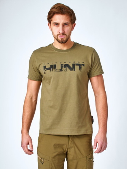 Футболка  "HUNT" TRITONGEAR хаки