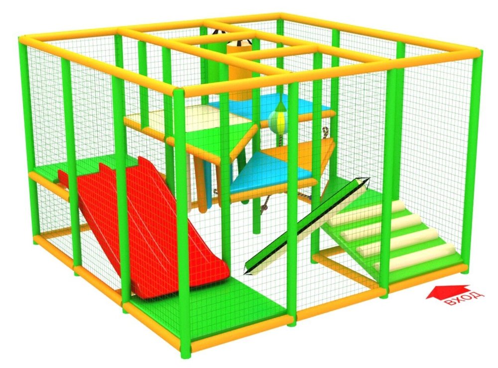 Детский игровой лабиринт «Леопольд» 13 м² (3,7*3,7*2.5м)