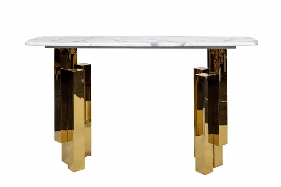 Консоль Round Gold, 150х79 см