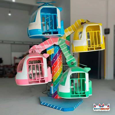 Детское колесо обозрения «Вертолётики» — 3,4 м, 4 кабины, до 8 человек