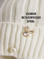 Шапка для девочки зимняя вязаная и шарф